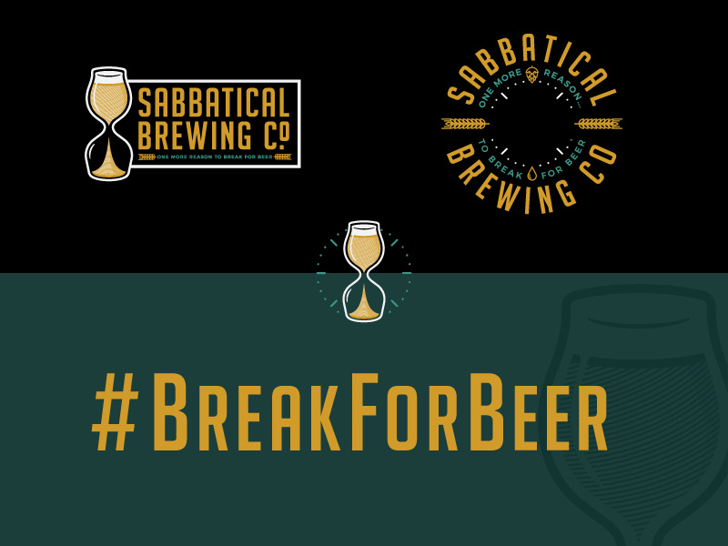 Sabbatical Brewing Co. Branding brand identity badge logo brewery