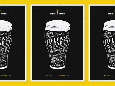 Barley To Barrel Release Party Flyer by Julia Alberts on Dribbble