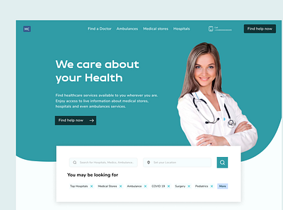 Healthcare Website design healthcare ui ux