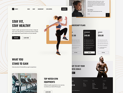 GymFit Website fitness landing page ui uiux ux web design website workout