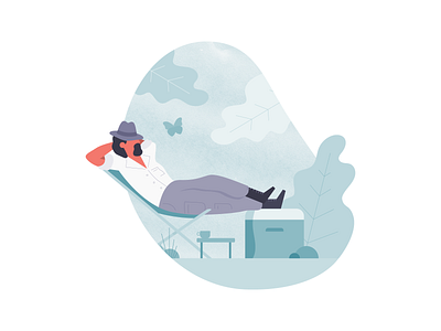 Empty States – Neutral 2d butterfly calm camping empty states illustration michael mcmahon nature neutral outdoors peaceful relax ui ux work