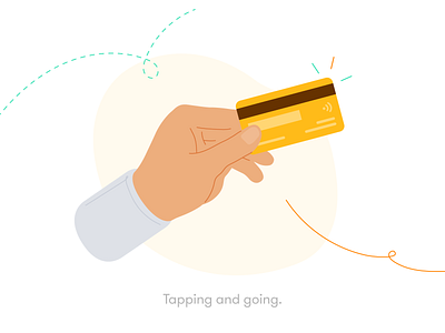 Tapping and Going 2d 2d illustration contactless creditcard michael mcmahon pay payment retail tap and go ui ux