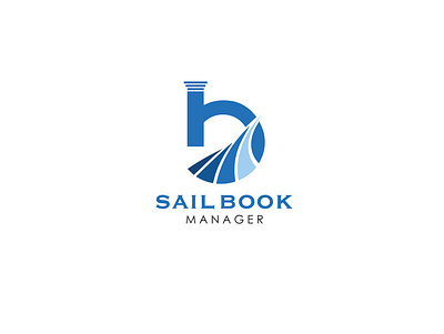 sail book circle illustration logo management sail vector