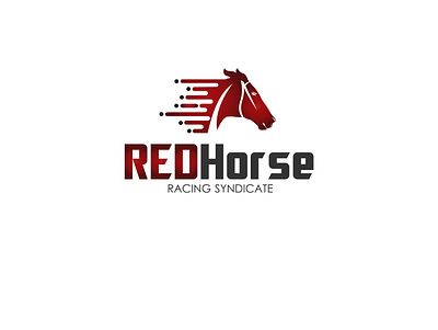 RedHorse business company logo fast gradient horse illustration organization racing red sports logo vector