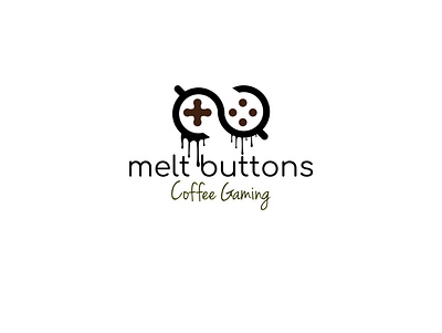 Melt Buttons black branding buttons chocolate circle coffe gaming graphic design logo melt mug vector