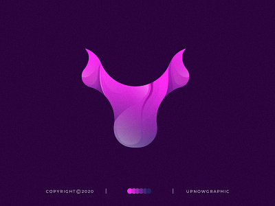 Purple Bull Logo Design abstract adobe illustrator amazing logo animal app art awesome logo branding bull business logo creative logo graphic design logo logodesign logos logotype modern logo purple