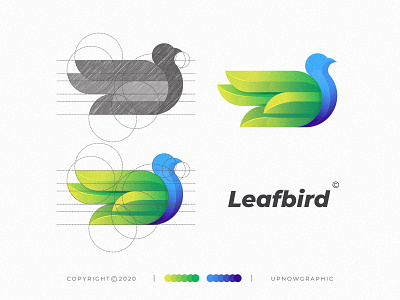 Leafbird Logo Design abstract adobe illustrator amazing logo animal app art awesome logo branding business logo creative logo golden ratio graphic design logo logodesign logos logotype modern logo