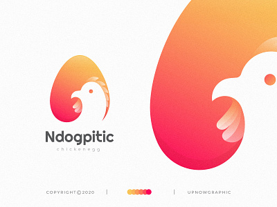 Ndogpitic Logo "Chicken egg" abstract adobe illustrator amazing logo animal app art awesome logo branding business logo creative logo graphic design logo logodesign logos logotype modern logo