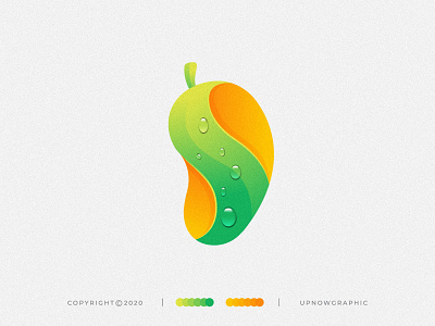 Fresh Mango Fruit abstract adobe illustrator amazing logo app art awesome logo branding business logo creative logo fruit graphic design green logo logodesign logos logotype modern logo orange