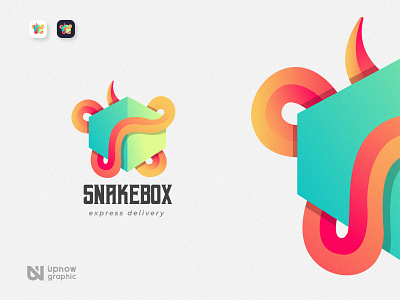 Snakebox "Express Delivery" abstract adobe illustrator amazing logo animal app art awesome logo branding business logo creative logo graphic design logo logodesign logos logotype modern logo