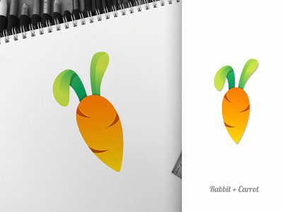 Rabbit & Carrot art vegetable