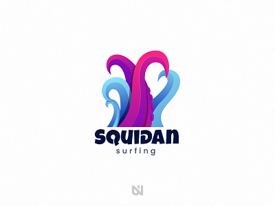 Squidan Surfing art