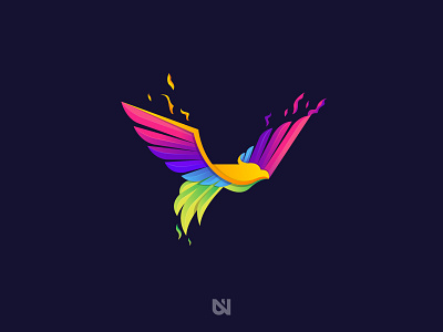 Colorful Phoniex art bird eagle phoniex