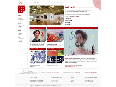 website redesign art department redesign unlv website