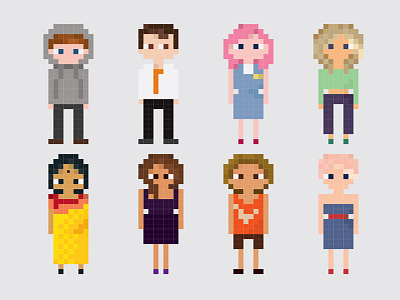 pixel people illustration pixel art