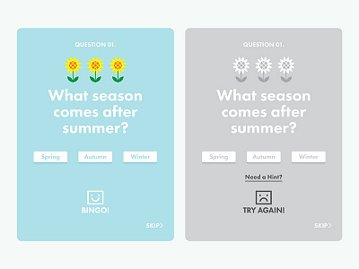 Daily UI 011 – Flash Message (Error/Success) daily ui daily ui 011 error flash message ipad kids quiz success sunflower