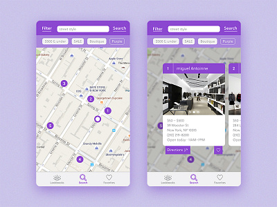 Daily UI 020 – Location Tracker cards daily ui daily ui 020 fashion fashion stores location tracker map street style