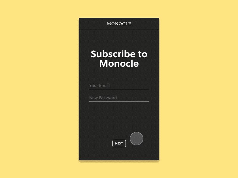 Daily UI 026 – Subscription daily ui daily ui 026 monocle principle sketch subscription