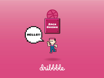 HELLO!! DRIBBBLE debut dribbble mario pixel