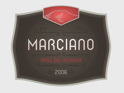 Marciano Rose Del Vesuvio italian packaging wine label