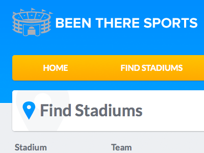 Been There Sports blue ui