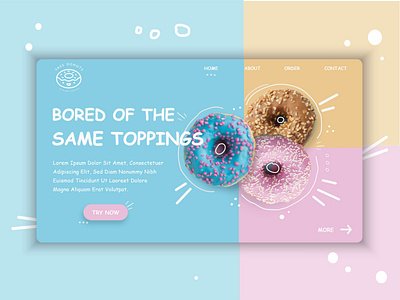 Yasss Donuts design illustration ui website