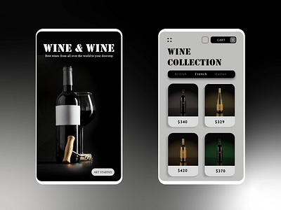 Wine App app branding design illustration minimal ui web website