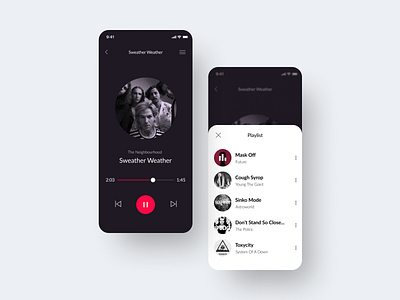 Music Player Daily UI #009 009 dailyui music app