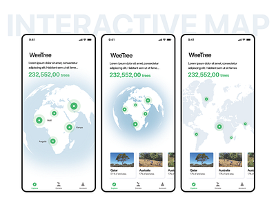 Tree plant application app ui