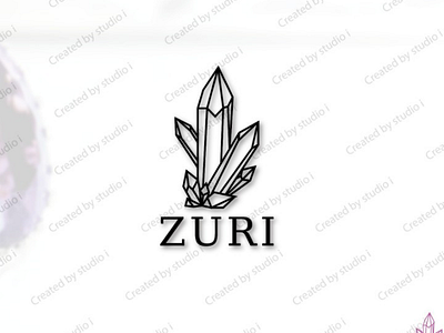 Zuri Crystal flat crystal black logo