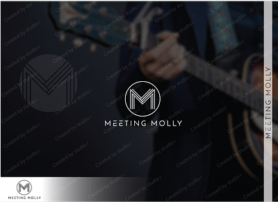 Meeting Molly black branding business circle creative design flat lineart logo logo design metting minimal minimalist logo modern logo original unique unique logo vector white