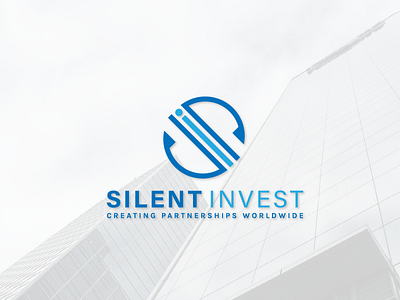 SILENT INVEST - Creating Partnerships Worldwide attractive brand branding business company creative design eco flat investment logo logo design minimal minimalist logo modern modern logo unique unique logo worldwide