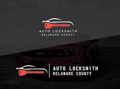 AUTO LOCKSMITH DELAWARE COUNTY auto brand branding business cars company creative design flat life lifestyle lock logo logo design minimal minimalist logo modern modern logo unique unique logo