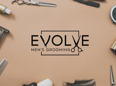 EVOLVE beauty brand branding company design flat graphic design illustration logo logo design men minimal minimalist logo salon spa ui unique women