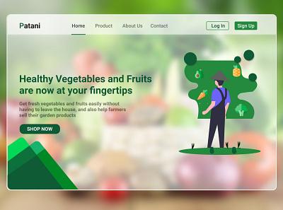 Patani -- Application of ordering vegetables and fruit app design ui web