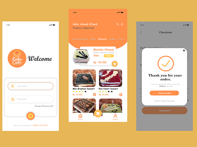 Mobile App Design : kaka.cake shop app art branding design icon illustration illustrator minimal ui ux