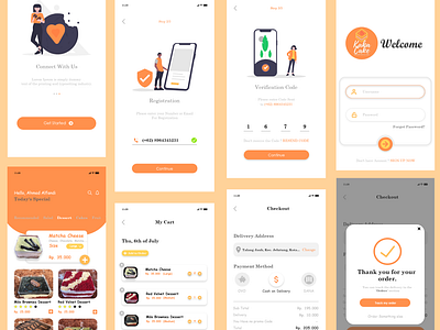 App Kaka Cake #mobile app art branding design icon illustration illustrator logo ui ux