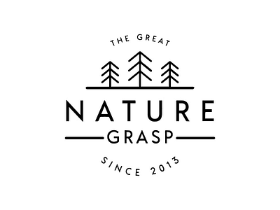 Nature Grasp badge logo logobadge logodesign minimal nature simple trees