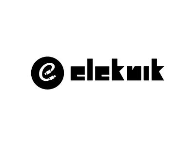 Eleknik Electronics Logo cable electronics emblem logo logosymbol