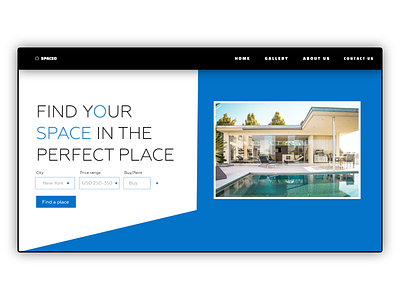 Spaceo Property Finder architecture branding design minimal property typography ui web website