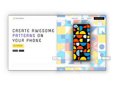 Patternify design minimal typography website