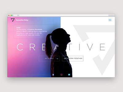 Creative Developer Portfolio design logo minimal typography ui ux web website