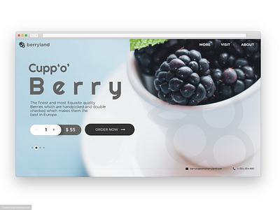 A Cup'o' Berry design minimal typography ui web website