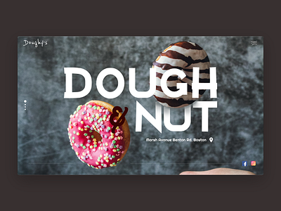 Doughy's DoughNut design logo minimal typography ui ux web website