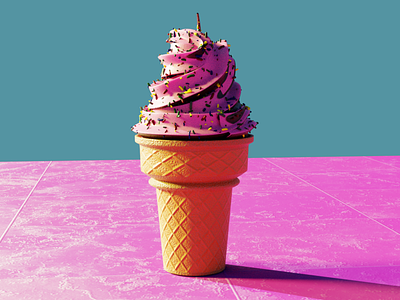 Ice Cream Model 3d branding graphic design