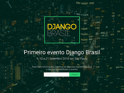 Django Brasil Landing page brazil django event landing page register