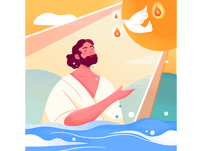 Jesus’s Baptism by Felic Illustration for Felic Art on Dribbble