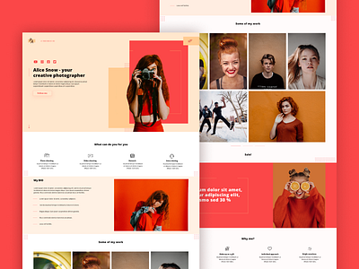 Alice Snow design landing landingpage ui ux web web design website