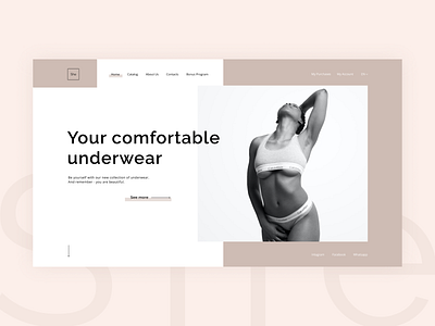 She concept design landing landingpage minimal ui ux web web design website website design