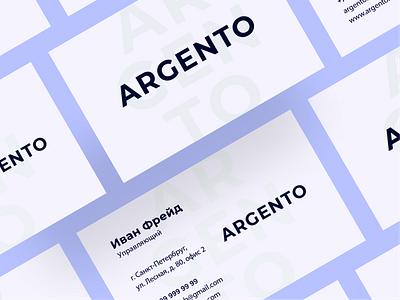 Argento branding business card business card design design logo typography vector
